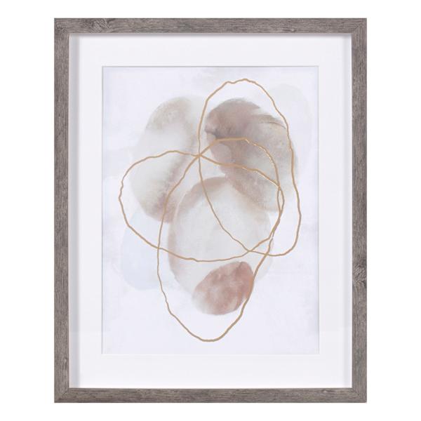 Crosby St. Glass Framed Neutral Circles Wall Art, 17x20