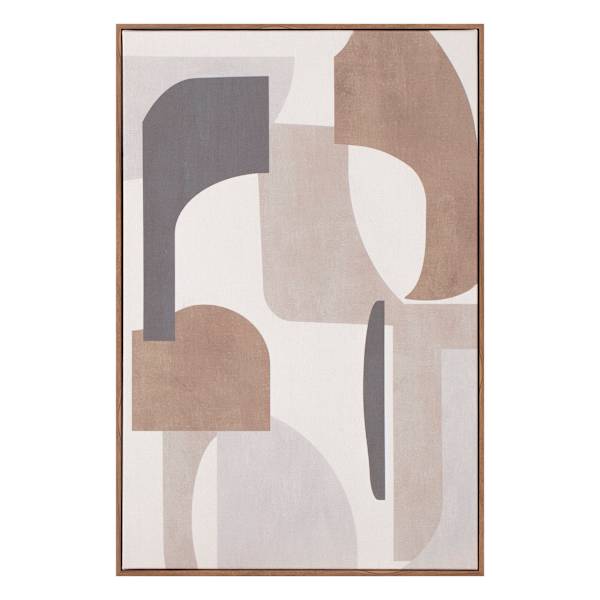 Framed Neutral Abstract Canvas Wall Art, 20x30
