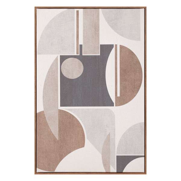 Neutral Abstract Framed Canvas Wall Art, 20x30
