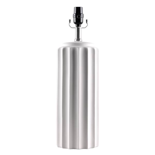 Matte White Scalloped Table Lamp Base, 19.8"
