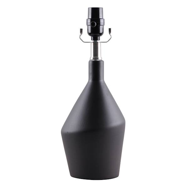 Matte Black Ceramic Lamp, 14"
