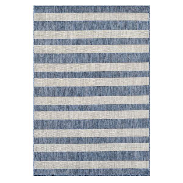 Terrace Navy & White Striped Accent Rug, 24x43