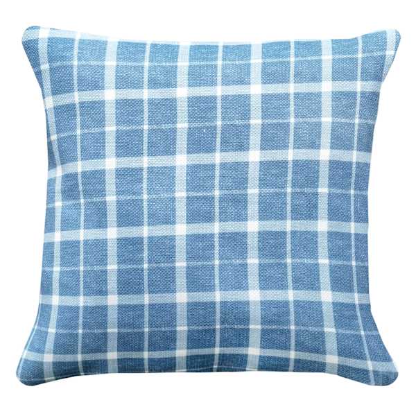 Ty Pennington Light Blue Windowpane Throw Pillow, 18"