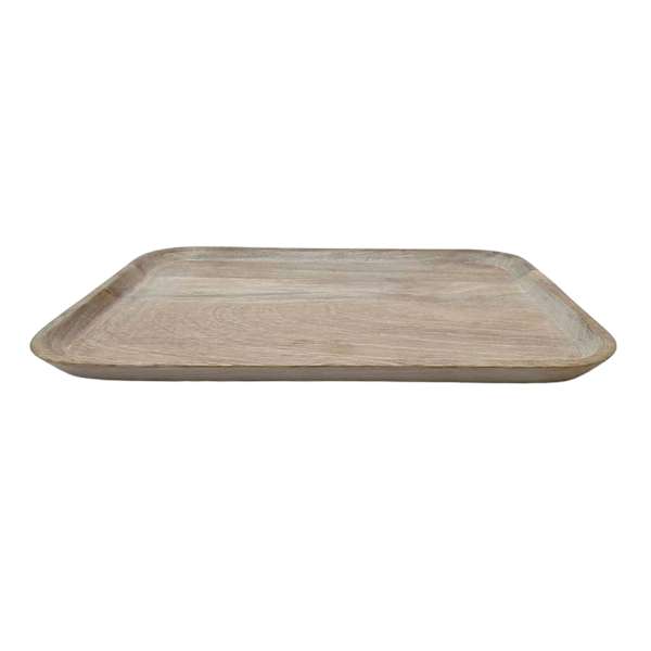 White Wooden Decorative Tray, Medium