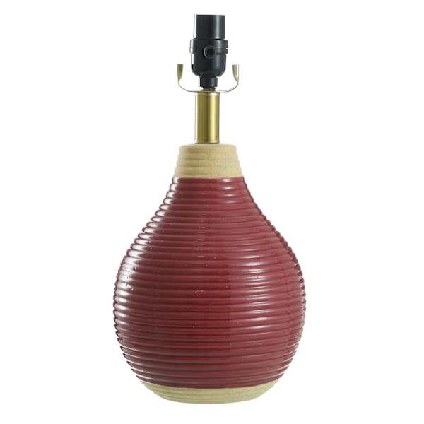 Honeybloom 2-Tone Red & Cream Accent Lamp, 15"