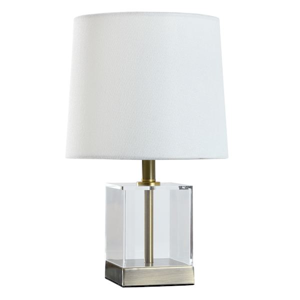 Clear Glass Mini Accent Lamp with Shade, 10.5"
