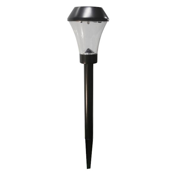 3-Lumens LED Black Metal Solar Pathway Light