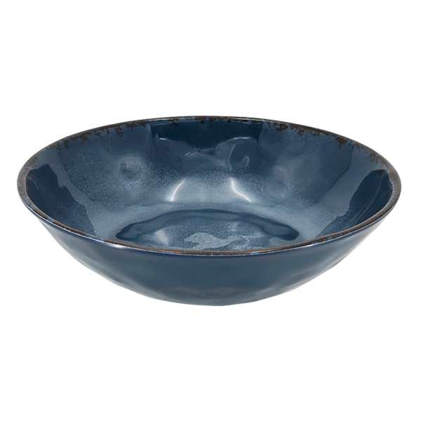 Honeybloom Dusty Blue Melamine Bowl, 8"