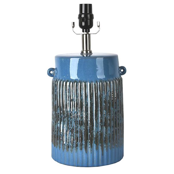Ty Pennington 15 Inch Blue Reactive Glaze Table Lamp