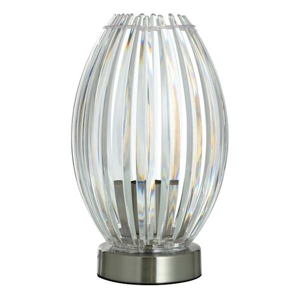 Clear Faceted Uplight Lamp, 12"