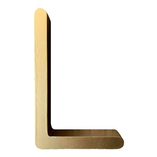 4" Gold Monogram Letter, L
