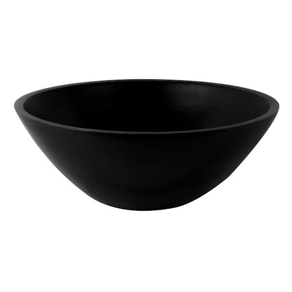Black Wooden Serving Bowl, Large