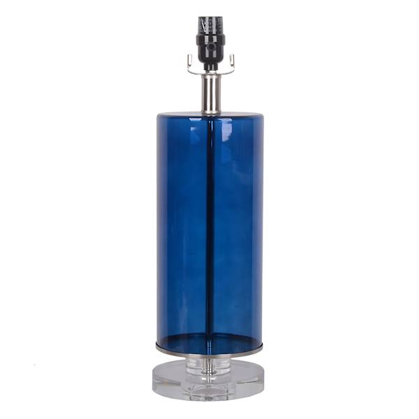 Laila Ali 19 Inch Blue With Glass Base Table Lamp