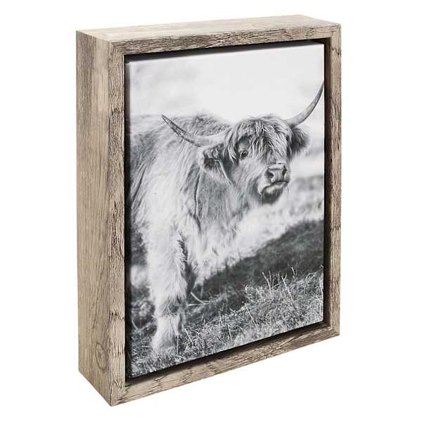 Ty Pennington Cow Print Framed Canvas, 5x7