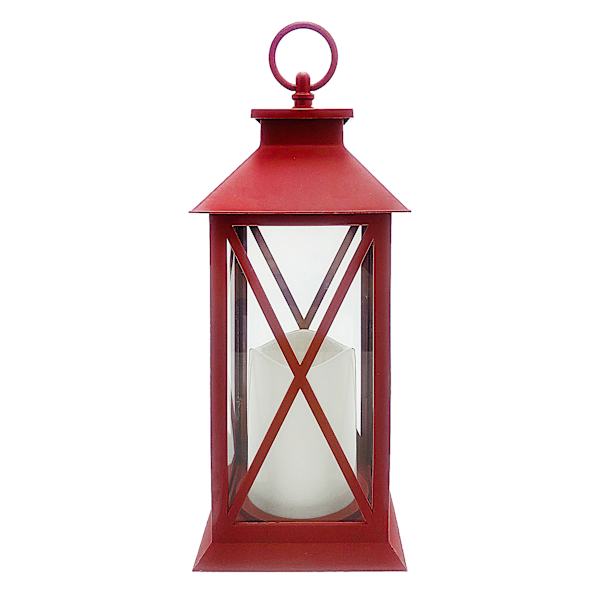 Red LED Lantern, 12"