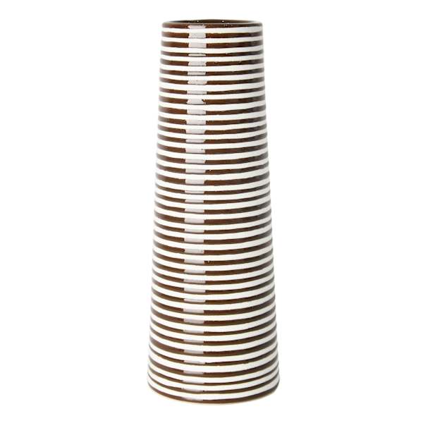 Tracey Boyd Brown Ceramic Vase, 12"