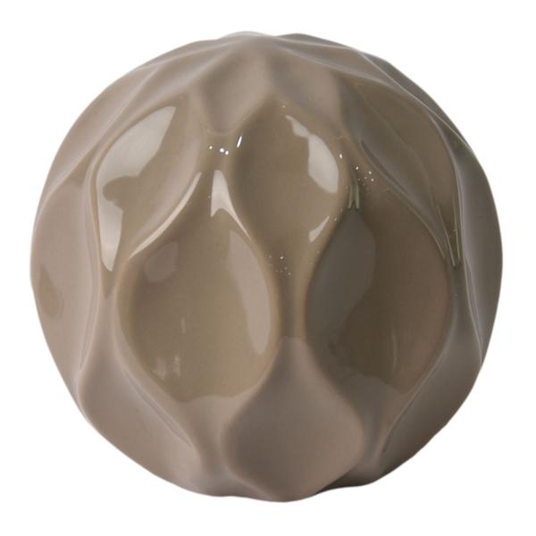 Honeybloom Grey Katherine Ceramic Ball, 4"