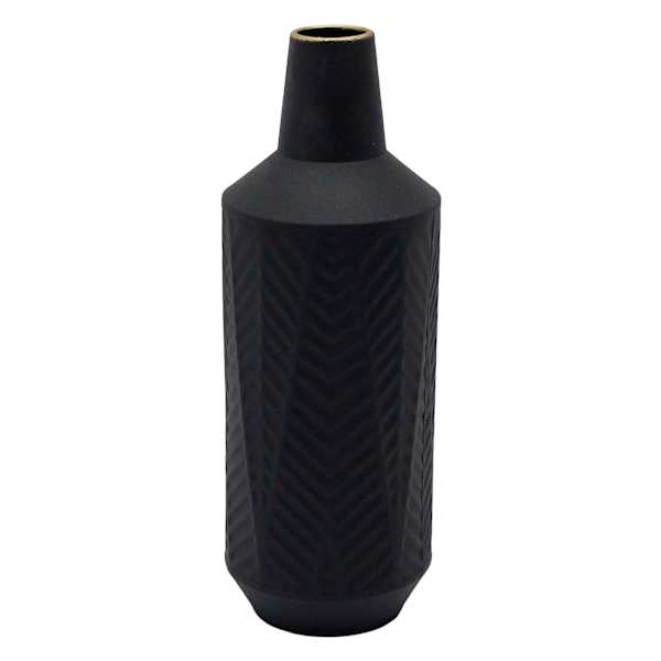 Black Metal Vase, 14"