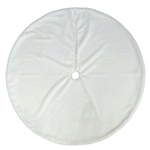 White Plush Tree Skirt, 48"