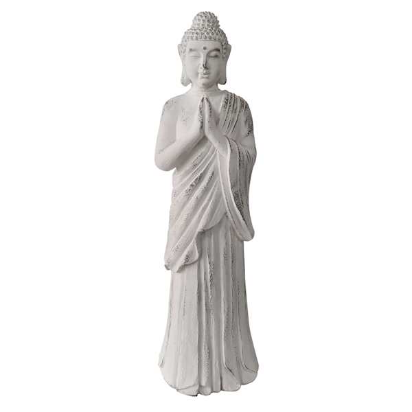Found & Fable White Buddha Figurine, 30"
