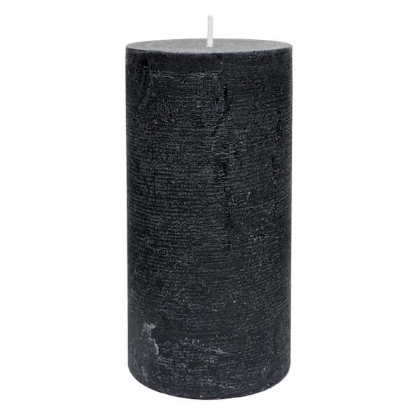Honeybloom Black Unscented Pillar Candle, 3x6
