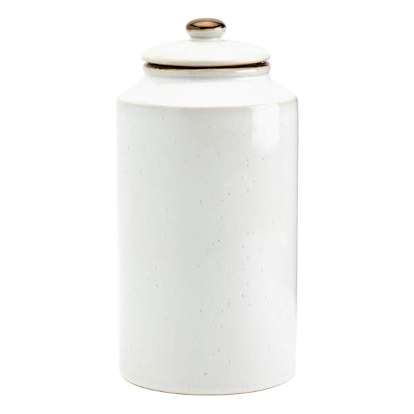 Geneva White Ceramic Canister, Large