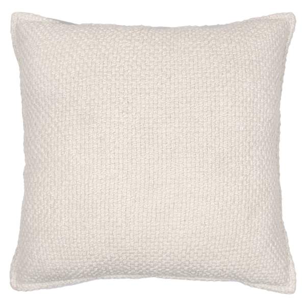 Ty Pennington Ivory Yarn Textured Woven Pillow with Flange, 20"