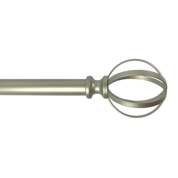 Princeton 3/4" Nickel Cage Curtain Rod, 28-48"