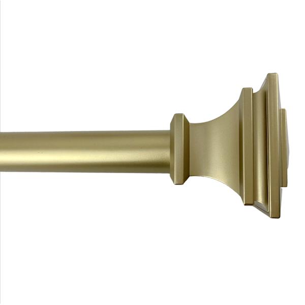 Mitchell 1" Brass Square Curtain Rod, 72-120"