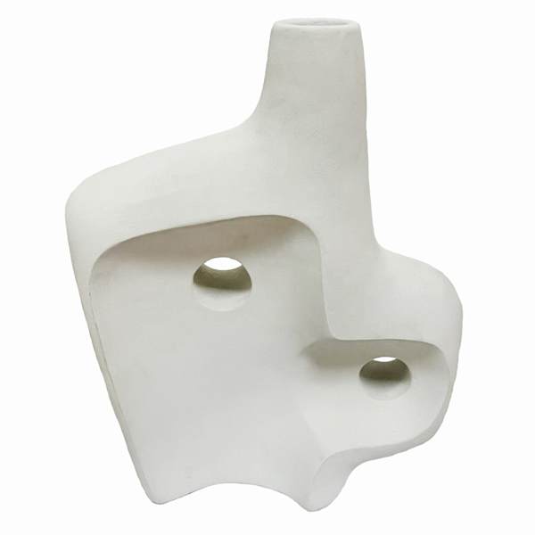 Crosby St. White Abstract Vase, 10"
