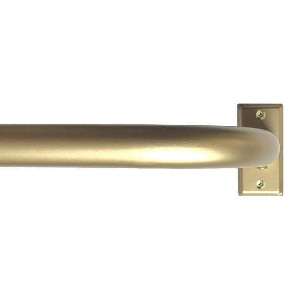 7/8" Brass Room Darkening French Curtain Rod, 34-112"