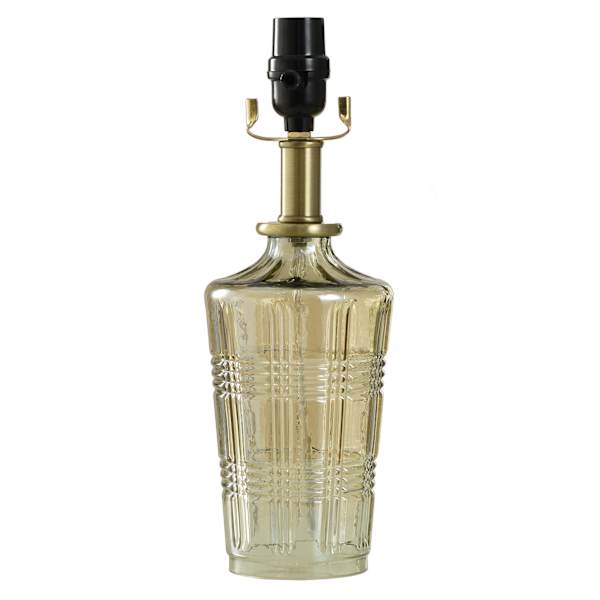 Grace Mitchell Iridescent Amber Cut Glass Accent Lamp, 13.5"