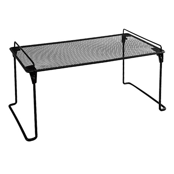 Black Metal Stackable Storage Organizer Rack