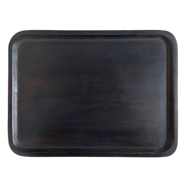 Black Wooden Decorative Tray, Medium