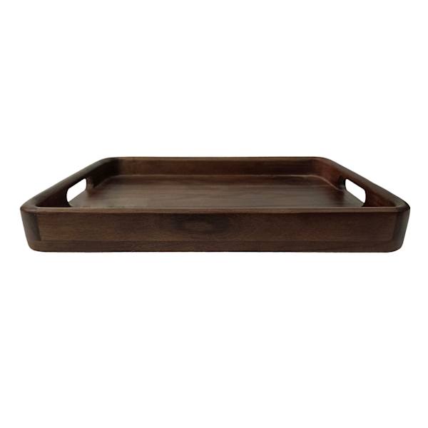 Bistro Walnut Acacia Wood Rectangle Tray
