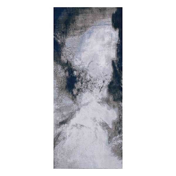 (B526) Oasis Blue Contemporary Design Runner, 2x7