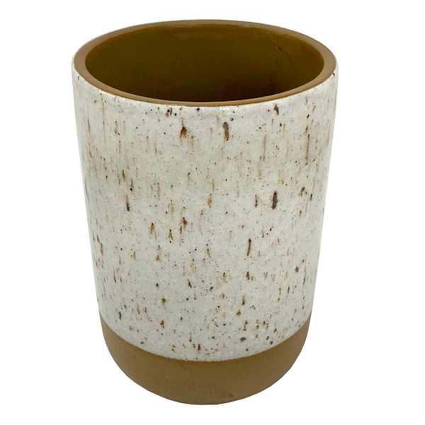 Honeybloom Brown Speckled Porcelain Vase, 7"
