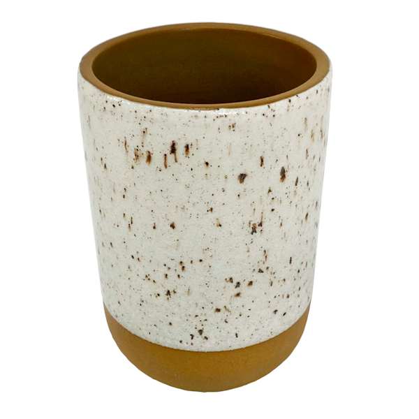 Honeybloom Brown Speckled Porcelain Vase, 5.5"