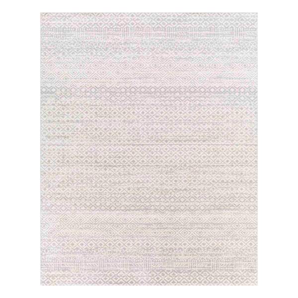 (D556) Lavadora Grey Global Design Washable Area Rug, 8x10