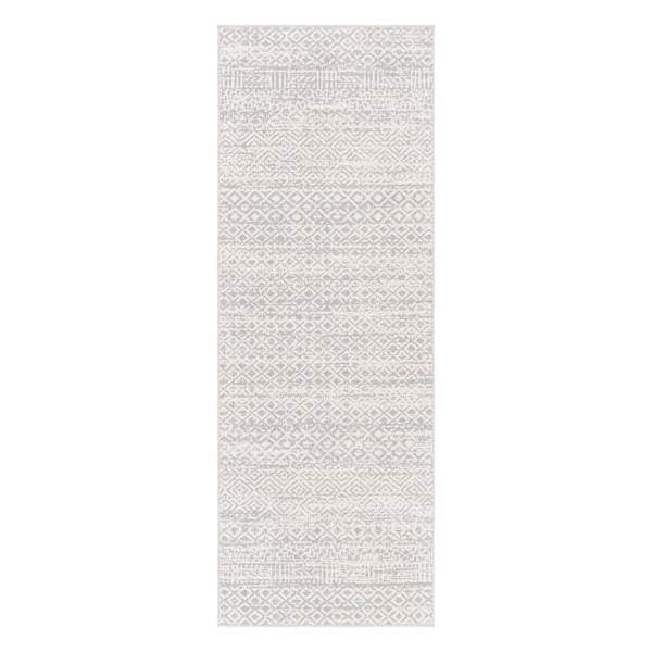 (D556) Lavadora Grey Global Design Washable Runner, 2x7