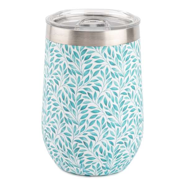 Leaves Print Wine Tumbler, 14oz