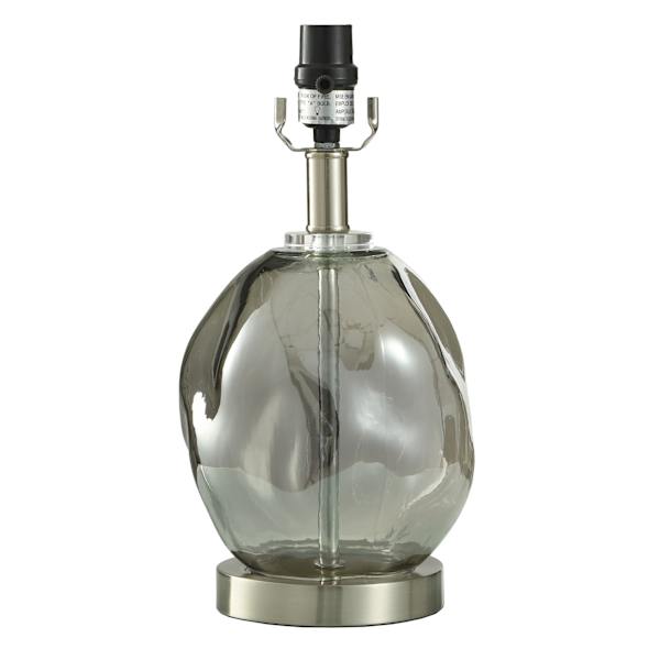 Iridescent Smoke Glass Lamp, 14.5"