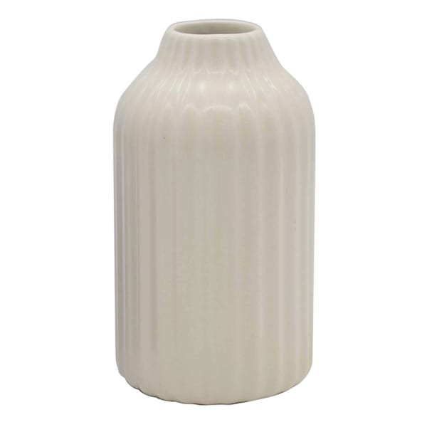 Ty Pennington White Ceramic Vase, 6"