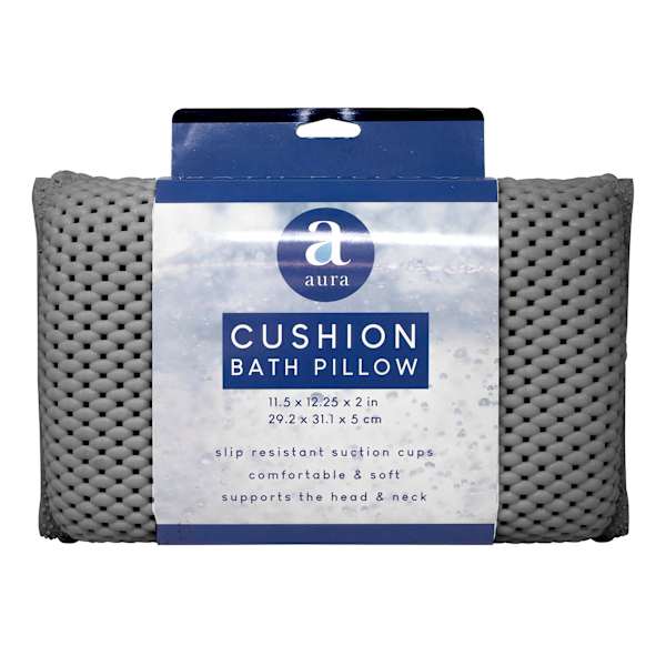 Dark Grey Spa Bath Pillow, 8x12