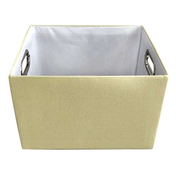 Tiny Dreamers Popcorn Yellow Rectangle Fabric Storage Basket, Large