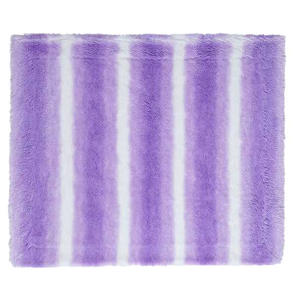 Tiny Dreamers Purple Ombre Striped Shag Throw Blanket, 50x60