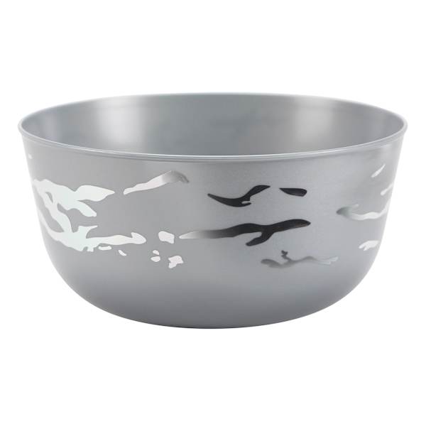 Silver Marble-Look Plastic Serving Bowl, 24oz