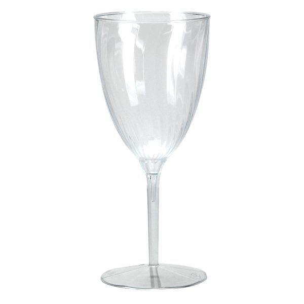 Clear Plastic Wine Goblet, 8oz