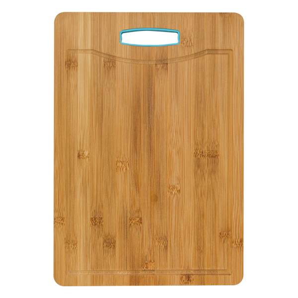 Bamboo Cutting Board with Silicone Handle, 11x8