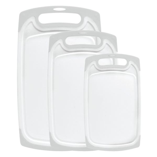 3-Piece Cutting Board Set, Light Grey